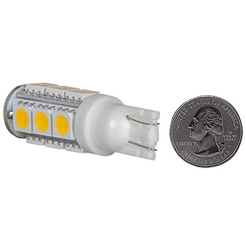 HERO-LED  T10WG13T-WW 12V DC T10 Wedge 194 921 168 Ultra Bright 13-LED 5050 SMD LED Bulb, 20-Pack, Warm White/Soft White 3000K - Thumbnail 4