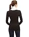 PattyBoutik Mama 2 in 1 Style Collar Long Sleeve Maternity Top (Black M)