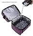 MIER 2 Compartment Lunch Bag for Men Women, Leakproof Insulated Cooler Bag for Work, Purple, Medium