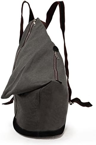 PsmGoods New Korean Style AUGUR Canvas Dumplings Type Students Shoulders Back Canvas Shoulder Bag With 23L Capacity Which You Can Shoulder/Portable/ Diagonal/ Chest Pack (grey)