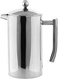 French Press, 1 Liter Coffee Press, Double Wall Stainless Steel Carafe. This French Press Coffee Maker will have you Brewing Barista Quality Coffee and Tea at Home. We Guarantee it.