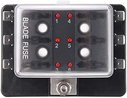IENPAJNEPQN DC 12V / 24V 6 Way Blade Fusible Holder Standard ...