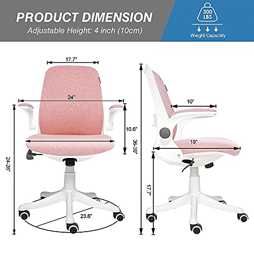 ELECWISH Office Chair Ergonomic Desk Chair Mid Mesh Back Swivel Seat
