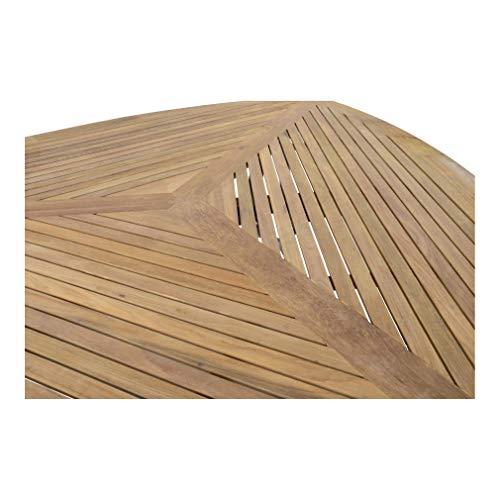 LLiving Gartentisch Esstisch Tafel Monza dreieckig 170x170x74 cm Teak – Bild 2
