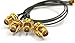 Pack of 4 RF U.FL(IPEX/IPX) Mini PCI to RP-SMA Female Pigtail Antenna Wi-Fi Low Loss Coaxial Cable 1.13mm (6 inches /15cm)