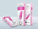 LiBa Waterproof Magic Wand Therapeutic Massager with Rechargeable Battery - Personal Handheld Wand Massager. 10 Powerful Speeds, 100% Silicone, Wireless/Cordless w/ Strong Motor for Neck & Shoulder (Hot Pink)