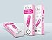 LiBa Waterproof Magic Wand Therapeutic Massager with Rechargeable Battery - Personal Handheld Wand Massager. 10 Powerful Speeds, 100% Silicone, Wireless/Cordless w/ Strong Motor for Neck & Shoulder (Hot Pink)