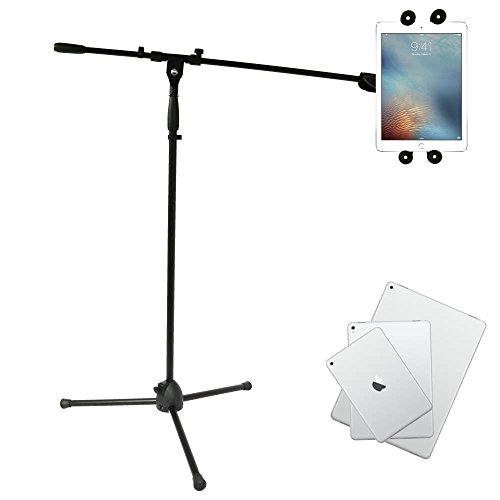 PYLE-PRO PMKSPAD1 Multimedia Microphone Stand With Adapter for iPad 2 (Adjustable for Compatibility w/iPad 1)