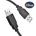 USB Cable Male to Male 10 feet,USB to USB 3.0 Cable A Male to A Male for Data Transfer Hard Drive Enclosures, Printers, Modems, Cameras, Laptop Cooler primary