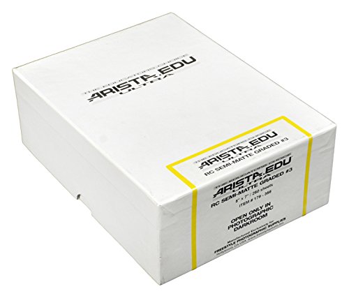 Arista EDU Ultra RC Black & White Photographic Paper, Semi-Matte #3 5x7, 250 Sheets
