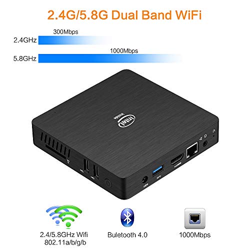 4 Fanless+x5+Z8350+Graphics+Desktop+Computer