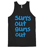DirtyRagz Men's Sun's Out Guns Out Tank Top Suns BLACK