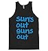 DirtyRagz Men's Sun's Out Guns Out Tank Top Suns BLACK