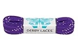 Purple 60 Inch Waxed Skate Lace - Derby Laces for Roller Derby, Hockey and Ice Skates, and Boots