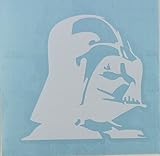 Licenses Products Star Wars Darth Vader Profile Rub-On Sticker, White