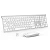 Wireless-Rechargeable-Keyboard-Mouse-Jelly-Comb-KUS015F-24G-Full-Size-Ultra-Slim-Keyboard-Mouse-Set-Combo-QWERTY-UK-Layout-for-PC-Computer-Laptop-Silver-and-White Wireless Rechargeable Keyboard Mouse, Jelly Comb KUS015F 2.4G Full Size Ultra Slim Keyboard & Mouse Set Combo QWERTY UK…