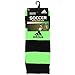 adidas Metro IV OTC Soccer Socks, Black/Solar Green, Large