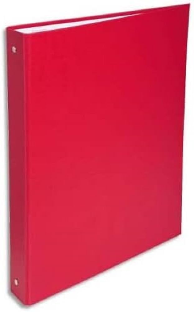 Exacompta - ref. 51375E - 1 Rigid PP binder - 4 round rings, diameter 30 mm - Spine 40 mm - External dimensions: 32 x 26 cm - A4 file format - Colour: red