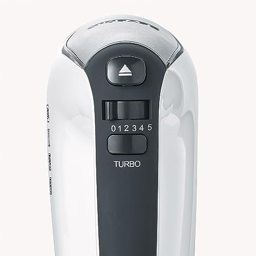 Misturador com cabo espiral, 400 W, 5 velocidades, função Turbo, preto e branco HM 3830