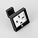 Velimax Stainless Steel Towel Hook Black for Bathroom Robe Hook Squared Single Hook Wall Mounted Coat Hook Matte Black