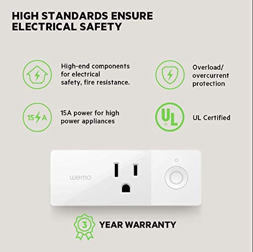 Wemo Mini Smart Plug, Wi-Fi Enabled, Compatible with Alexa (F7C063-RM2) (4 pack) (Certified Refurbished) - Thumbnail 7
