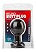 Classic Round Butt Plug, Large, Black