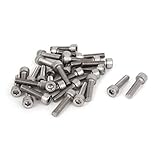 uxcell 0.8mm Pitch M5x20mm Stainless Steel Hex Socket Head Cap Screws 30pcs