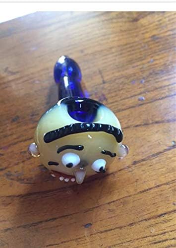 Quick Service Home 4 Inch Stained Glass Angry Face Hand Pipe