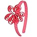 7Rainbows Grosgrain Ribbon Flower with Acrylic Diamond Headbands for Girls Toddlers Teens.
