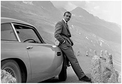 Your Space UK 007 James Bond Aston Martin Sean Connery Art Print With Various Frame Options - Print Only - Not Framed - 60cm X 80cm