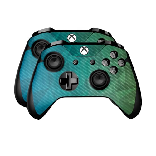 Carbon Fiber Skin Compatible with Microsoft Xbox One Controller (2 Pack) - Blue…