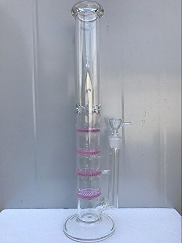 Glass Water 4 Layer Pink Pipe with 18mm Joint Bowl