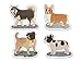Lovely Dog Shaped Self-Stick Notes, Scratch Pads, 4 Pads/Pack, 30 Sheets/Pad (Lovely Dog)