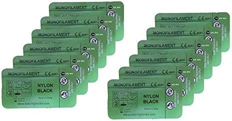 3-0 NYLON Black Training Needles - Pack of 20 (20-Count)