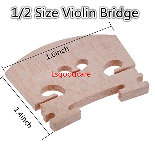 Violin Bridges Fiddle Maple Wood 1/2 Size Instrument Accessories Violin Strings Bridge Part Tools, Pack of 10, By Lsgoodcare