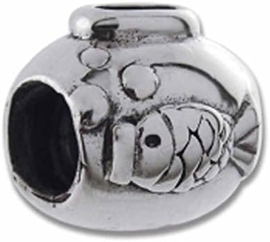 Biagi Sterling Silver Fish Bowl Bead Charm