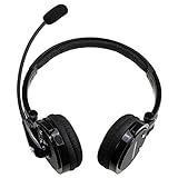 YAMAY® Wireless Bluetooth Headset Headphones with Microphone for iPhone Cell Phone Over the Head Stereo Noise Canceling Handsfree Dual Pairing Universal for Samsung Android PS3 PC TV Car Truck Drivers