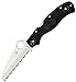 Spyderco Rescue 3 93mm Lightweight Knife - Black FRN Handle with SpyderEdge, Saber Grind, VG-10 Steel Blade and Back Lock - C14SBK3