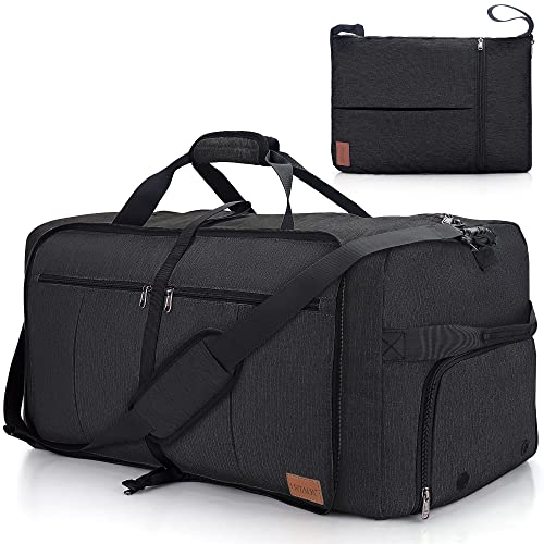 Urtala Foldable Travel Bag for Men and Women 120L Large Weekender with Shoe Compartment, Waterproof Handbag