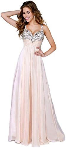 Women Sequin Bridesmaid Dress Sleeveless Maxi Evening Prom Dresses