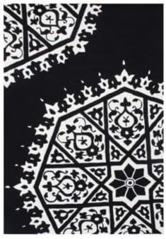 Fashion n You Alliyah Collection Handmade Tufted New Zealand Blend Wool Area Rug, 60-Inch, Black/Off-White
