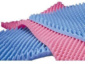 Eggcrate Bed Pad, 33" X 72" X 3.75", Blue by Joerns Healthcare