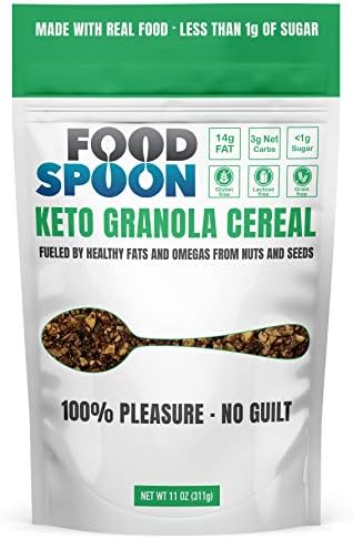 Keto Granola Cereal - No Added Sugar and Grain Free 3g Net Carbs Low Carb Paleo Friendly Keto Friendly Lactose Free Gluten Free Delicious On-The-Go Snack with Heart Healthy Omegas For your Active Life