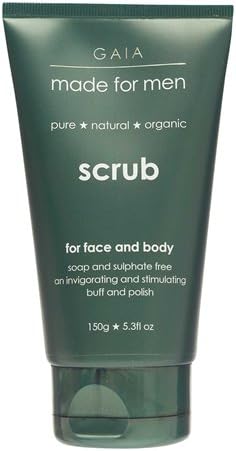 Made for Men Face &amp; Body Scrub Gaia Skin Naturals 5.3 fl oz Liquid