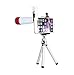 WONBSDOM Universal 12X Zoom Clip-On Aluminum Telephoto Manual Focus Telescope Camera Lens Phone Lens (White) with Tripod + Retractable Phone Holder + Microfiber Cleaning Cloth for iPhone 4S 5 5S 5C 6 iTouch iPad Samsung Galaxy S3 S4 S5 S6 Note 2/3/4 HTC Nokia Sony,etc.