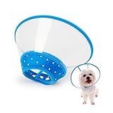 IN HAND Adjustable Recovery Dog Cone Cat Cone Clear Padded ECollar with Breathable Soft Edge Plastic Soft Cone Designed for Cats and Puppies