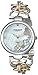 Akribos XXIV Women's Lady Diamond Watch - 14 Genuine Diamonds On a Mother-of-Pearl Dial with Chain Link Bracelet Watch - AK645 (Tri Color)
