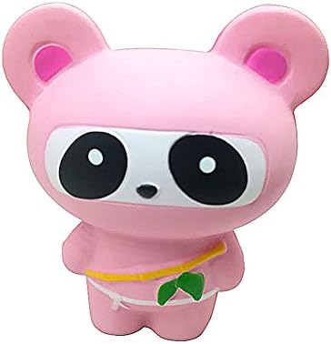 Squishies Ninja Panda Jumbo Slow Rising Soft Squishies Kawaii Cream Scented Animal Stress Relief Toy Hop Props Decorative Props(Pink Panda)