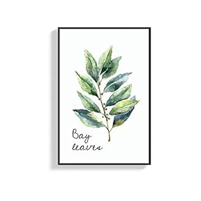 Framed Canvas Wall Art for Living Room, Bedroom Bay Leaf Canvas Prints for Home Decoration Ready to Hang - 16x24 inches