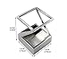 ArtsOnDesk Modern Art Pen and Pencil Holder St203 Stainless Steel Silver color Patented High-end Deck Accessory Desktop Pen Case Cup Tray Stand Office Organizer Christmas Valentines Gift.